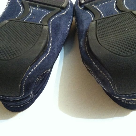 KENNETH COLE MENS PRE-OWNED BLUE LEATHER SUEDE SLIP-ON LOAFERS SIZE: 10M main image 6
